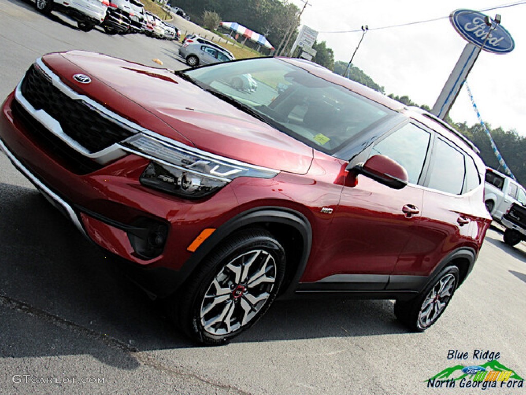 2021 Seltos S Turbo AWD - Mars Orange / Black photo #25