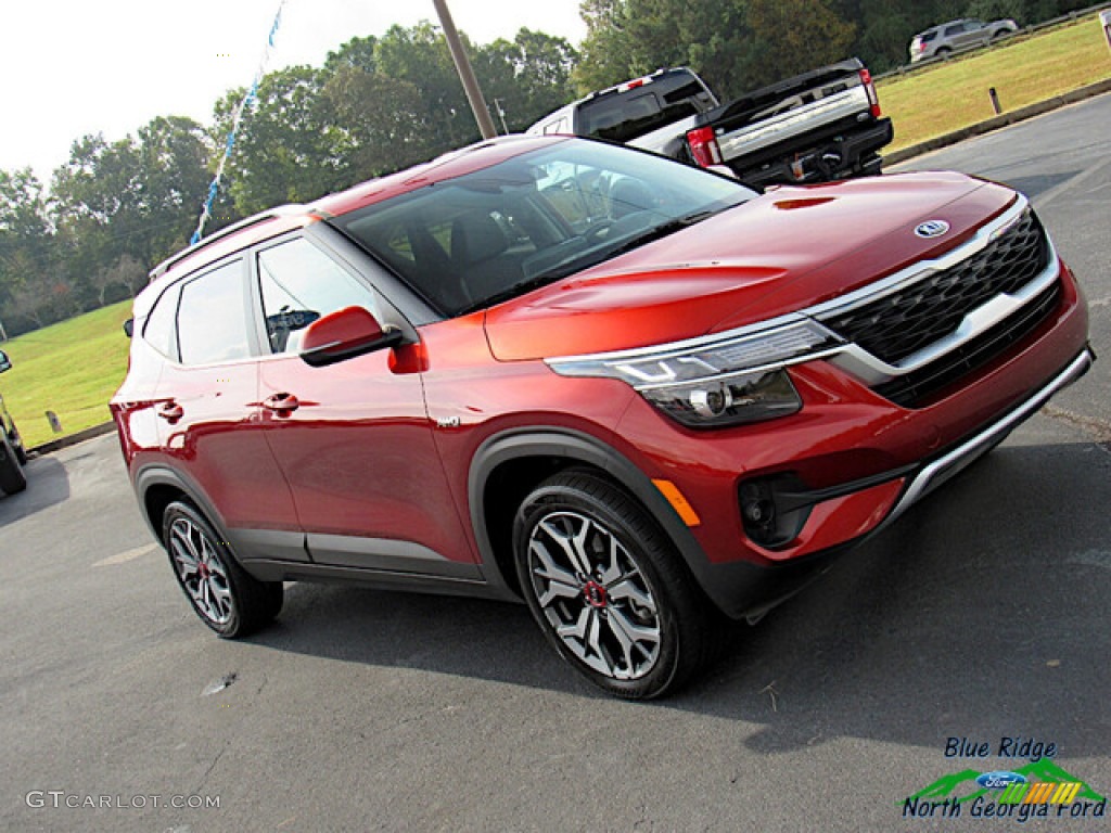 2021 Seltos S Turbo AWD - Mars Orange / Black photo #26