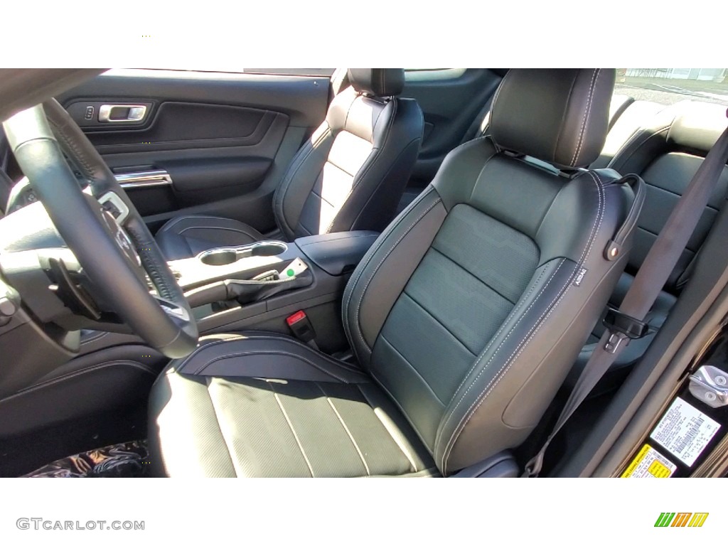 Ebony Interior 2021 Ford Mustang EcoBoost Premium Fastback Photo #142991441