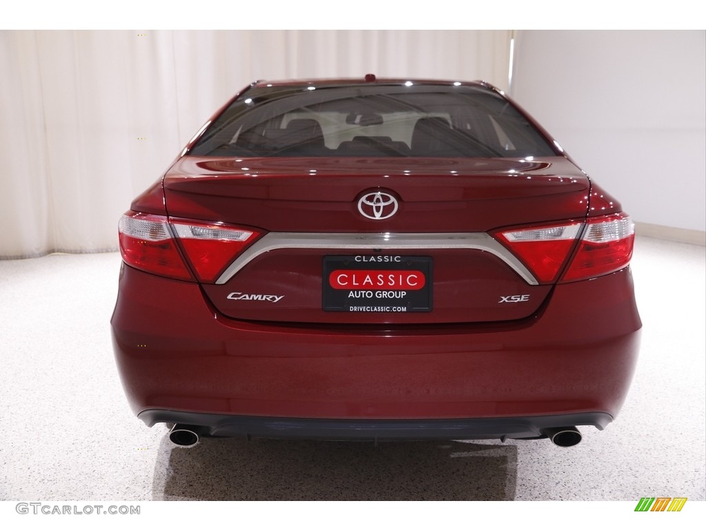 2015 Camry XLE V6 - Ruby Flare Pearl / Black photo #19