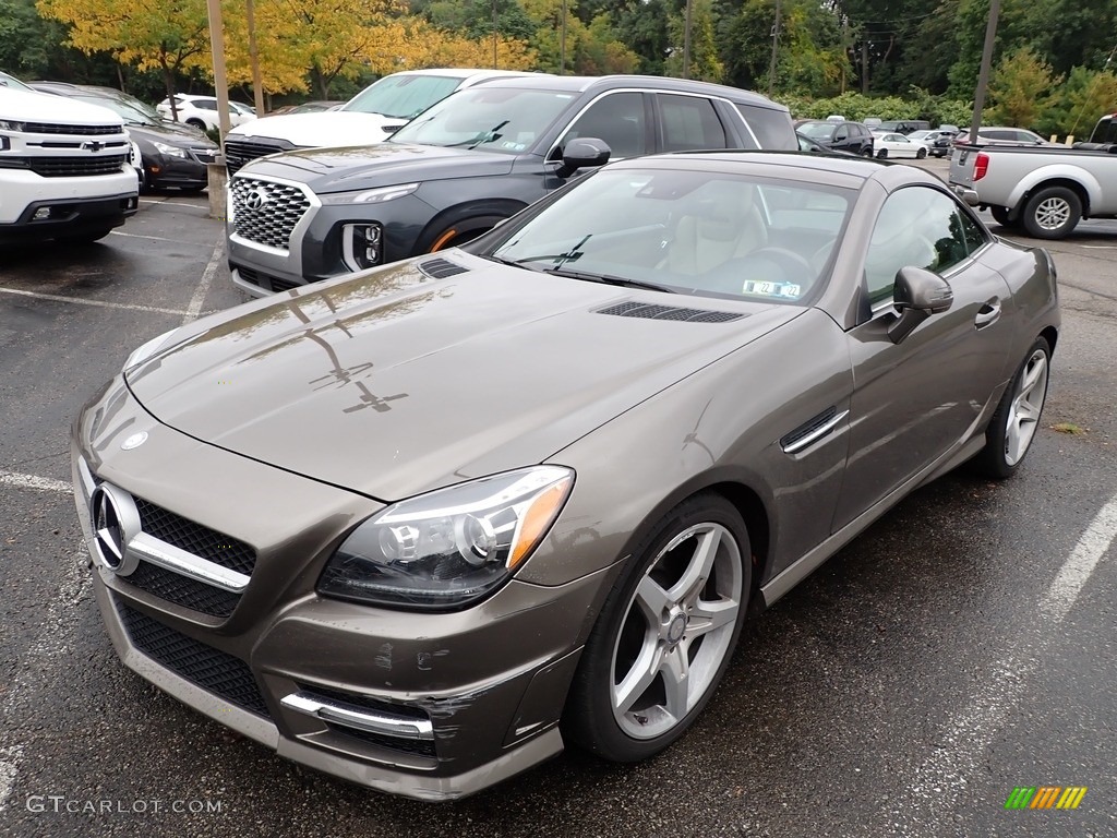 Indium Grey Metallic 2014 Mercedes-Benz SLK 350 Roadster Exterior Photo #142995700