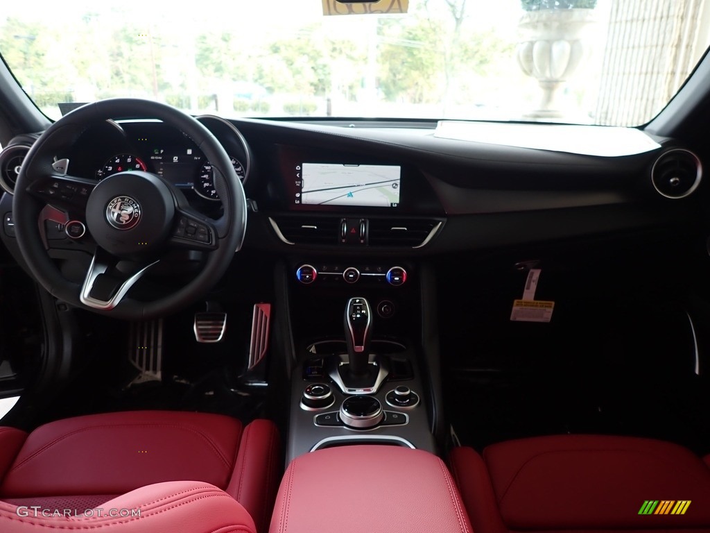 2022 Alfa Romeo Giulia Ti AWD Black/Red Dashboard Photo #142995892
