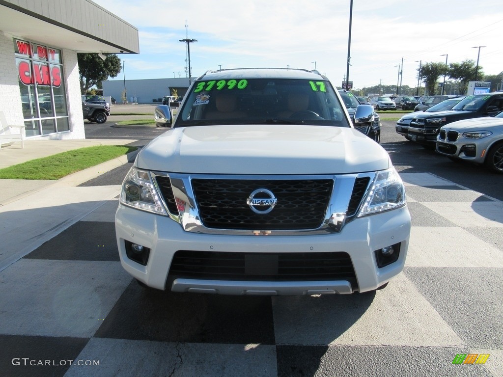 2017 Armada Platinum 4x4 - Pearl White / Almond photo #2
