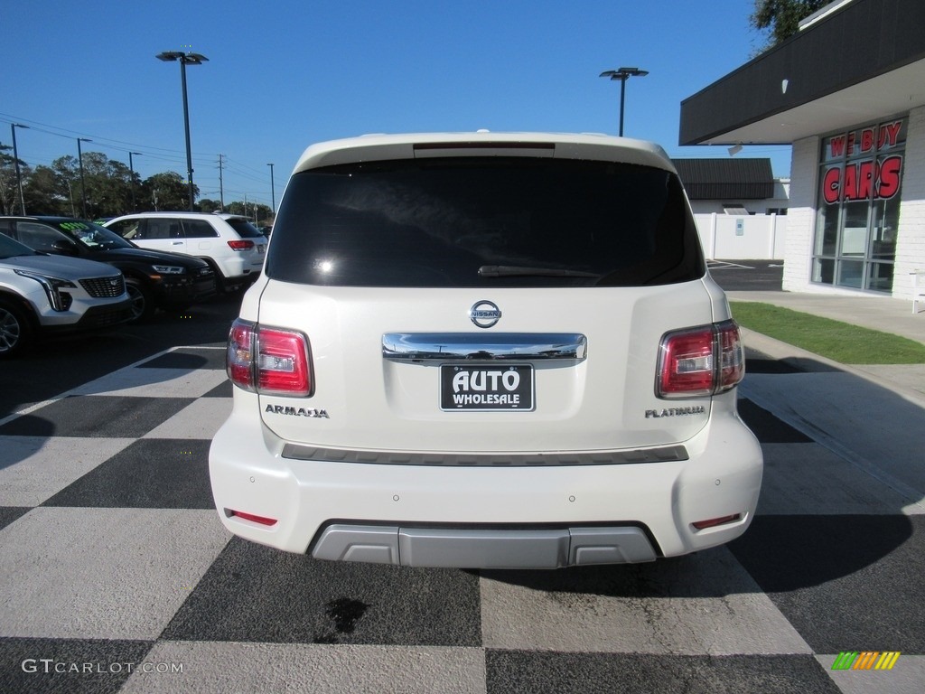 2017 Armada Platinum 4x4 - Pearl White / Almond photo #4