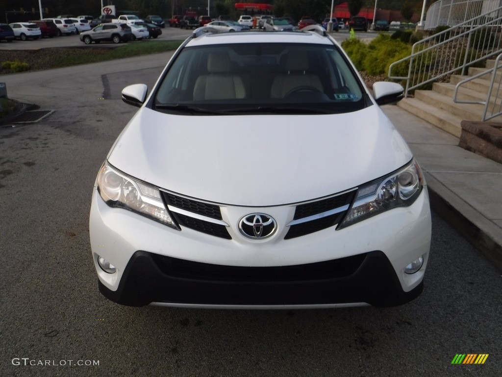 2015 RAV4 Limited AWD - Blizzard Pearl / Latte photo #12