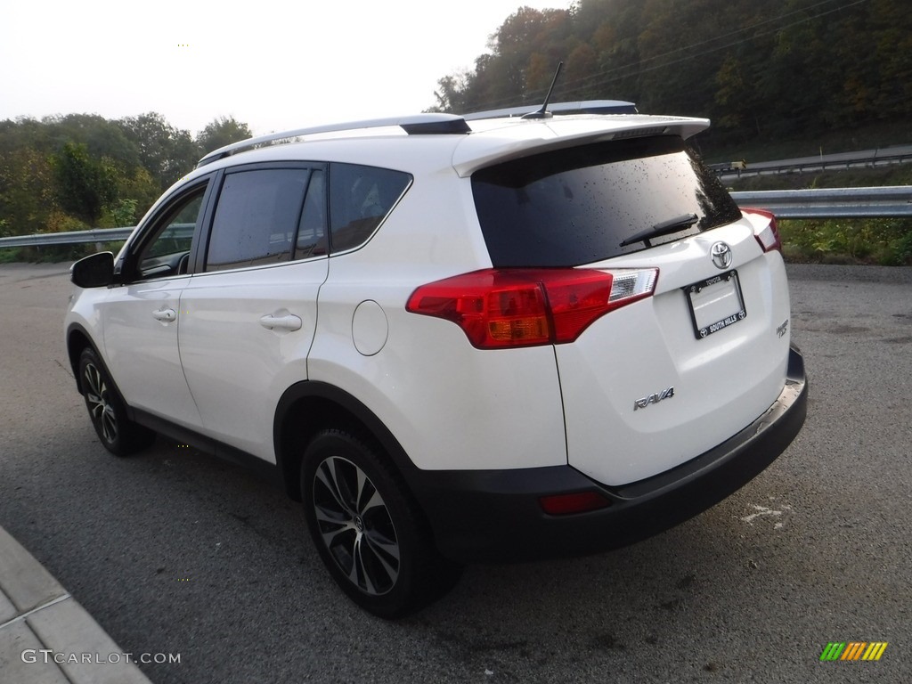 2015 RAV4 Limited AWD - Blizzard Pearl / Latte photo #15