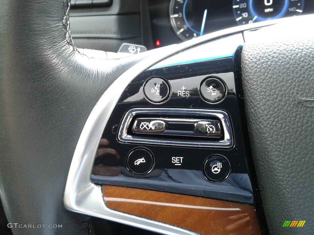 2019 Cadillac Escalade Premium Luxury 4WD Jet Black Steering Wheel Photo #143004022