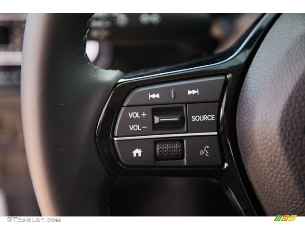 2022 Honda Civic EX Sedan Black Steering Wheel Photo #143007668