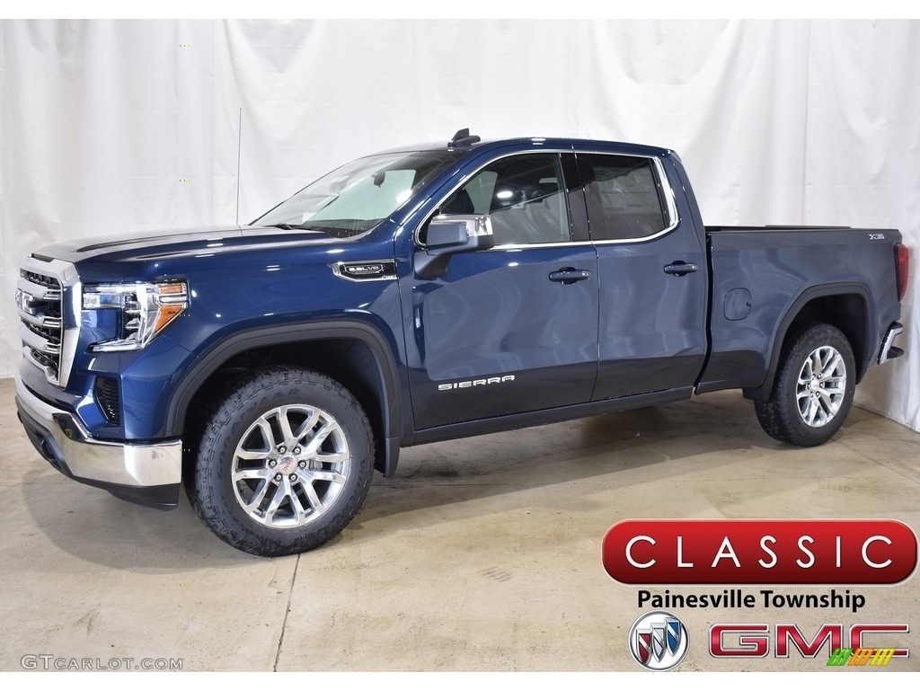 2021 Sierra 1500 SLE Crew Cab 4WD - Pacific Blue Metallic / Jet Black photo #1