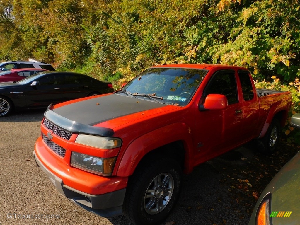 2009 Colorado LT Extended Cab 4x4 - Victory Red / Ebony photo #2