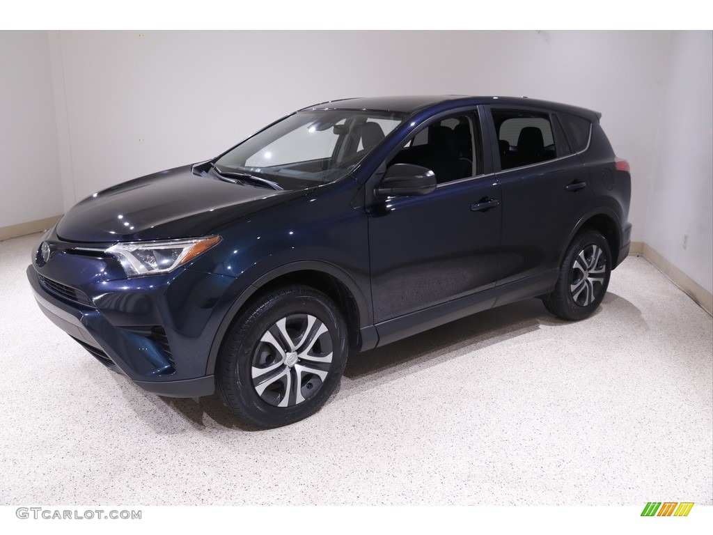 2018 RAV4 LE - Galactic Aqua Mica / Black photo #3