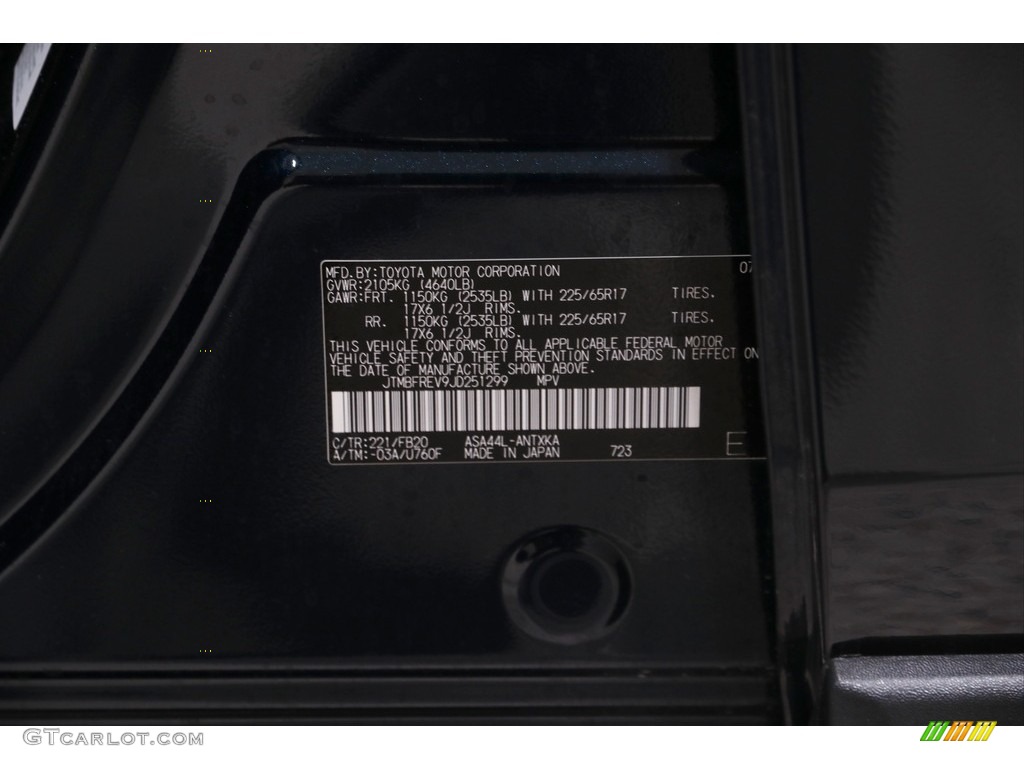 2018 RAV4 LE - Galactic Aqua Mica / Black photo #21