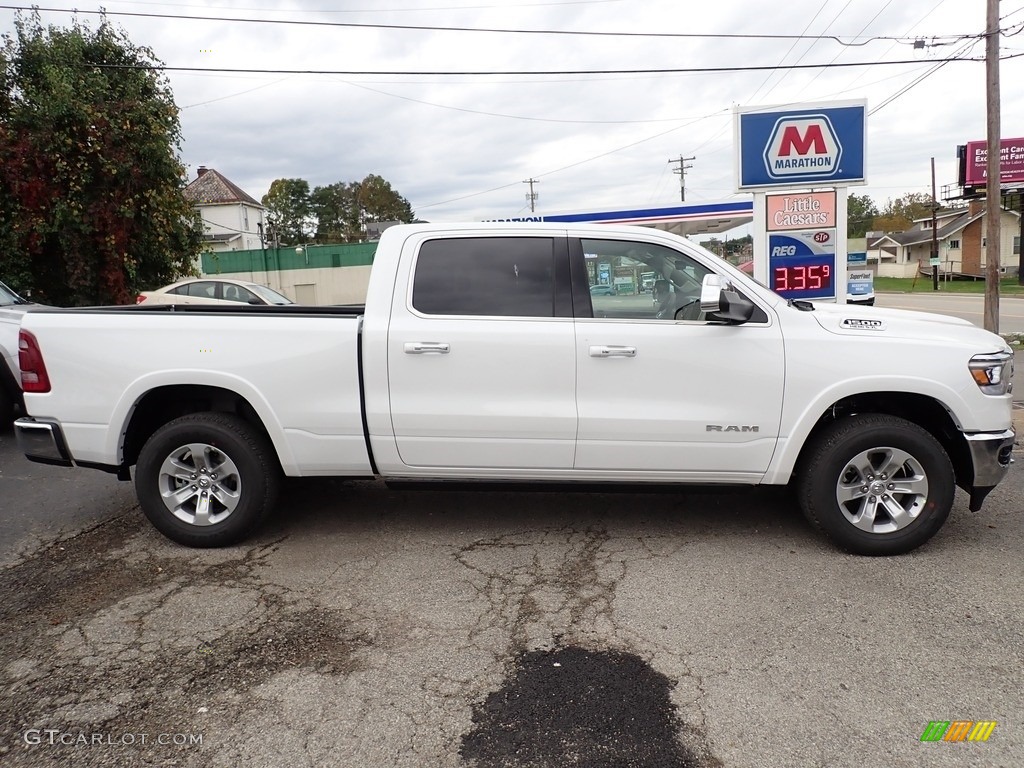 2022 1500 Laramie Crew Cab 4x4 - Ivory White Tri-Coat Pearl / Mountain Brown/Light Frost Beige photo #6