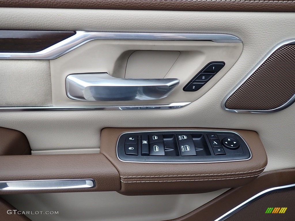 2022 Ram 1500 Laramie Crew Cab 4x4 Mountain Brown/Light Frost Beige Door Panel Photo #143015671