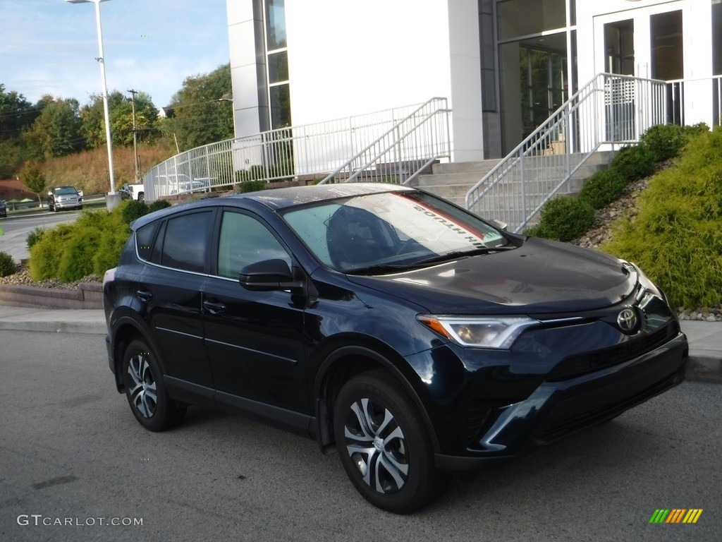 2018 RAV4 LE AWD - Galactic Aqua Mica / Black photo #1