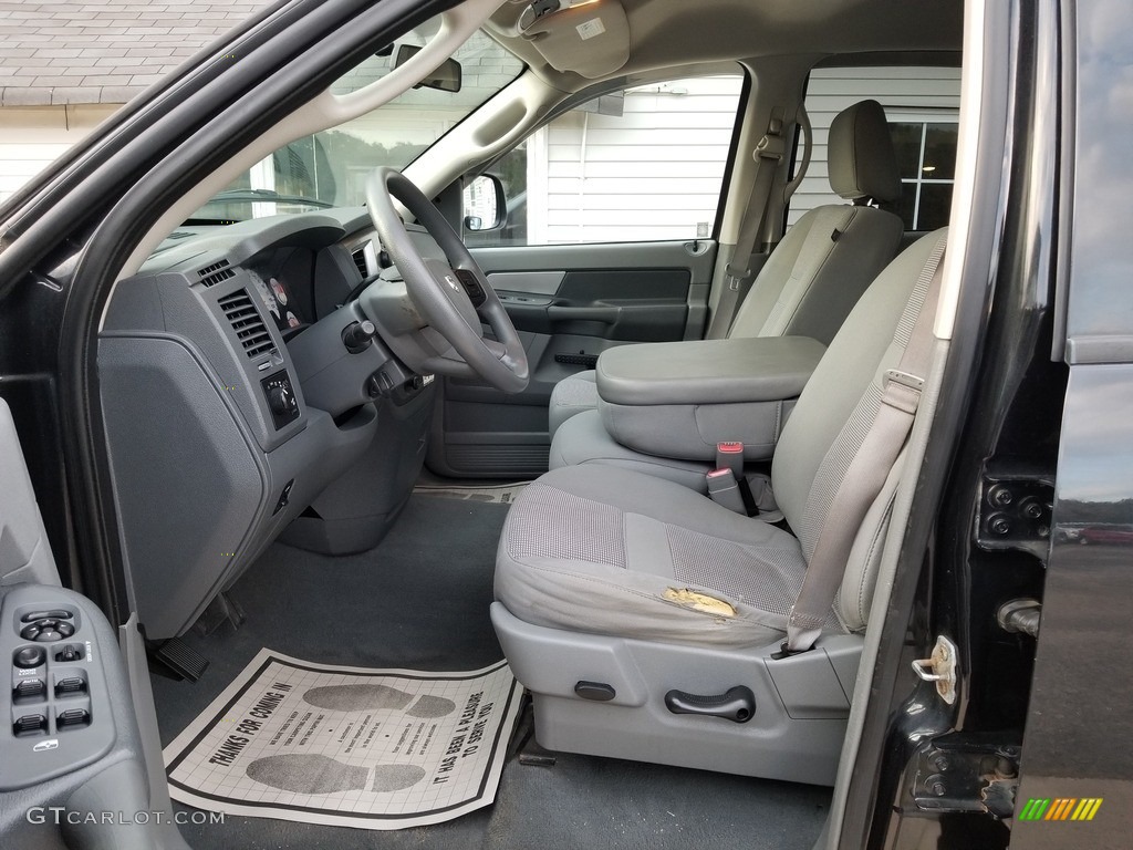 2008 Ram 1500 SLT Quad Cab 4x4 - Brilliant Black Crystal Pearl / Medium Slate Gray photo #14