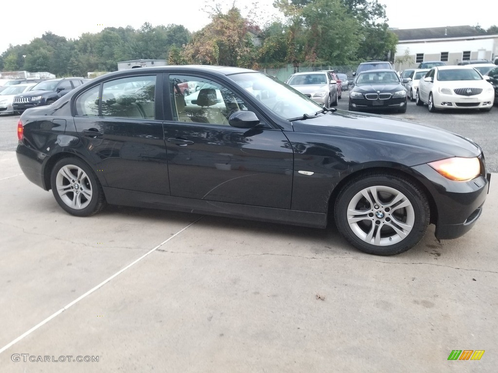 2008 3 Series 328i Sedan - Black Sapphire Metallic / Black Dakota Leather photo #3