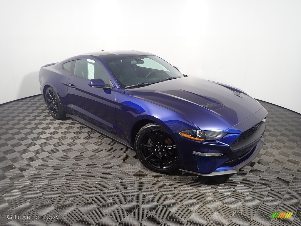 2019 Mustang EcoBoost Fastback - Velocity Blue / Ebony photo #3