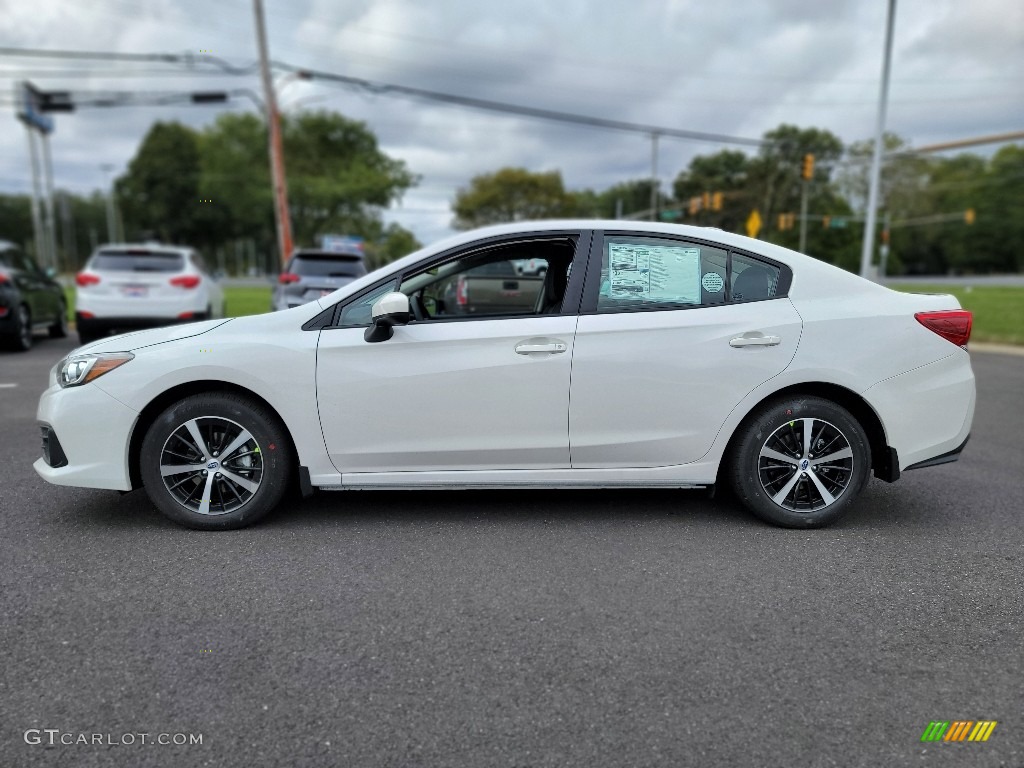 Crystal White Pearl 2022 Subaru Impreza Premium Sedan Exterior Photo #143026248