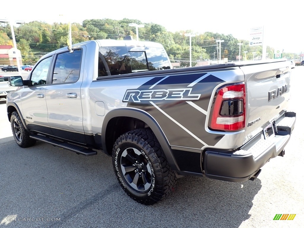 2019 1500 Rebel Crew Cab 4x4 - Billett Silver Metallic / Black/Red photo #3