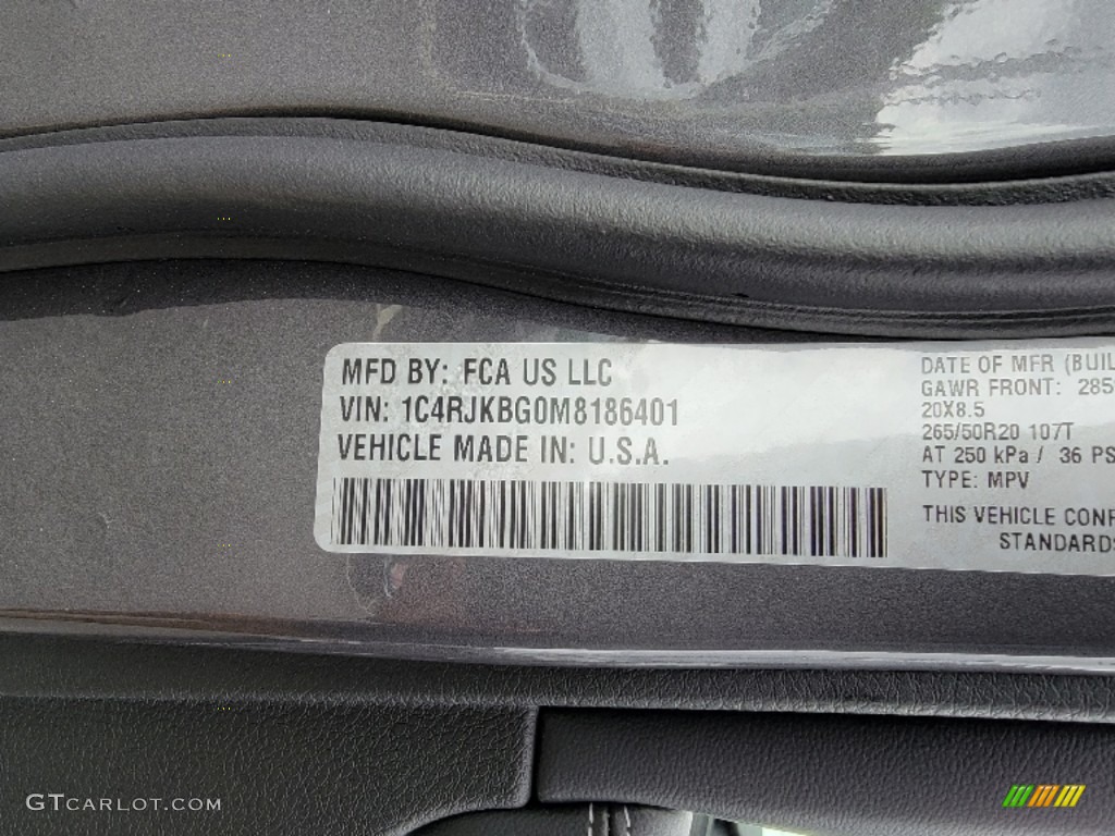 2021 Grand Cherokee L Limited 4x4 - Baltic Gray Metallic / Black photo #10