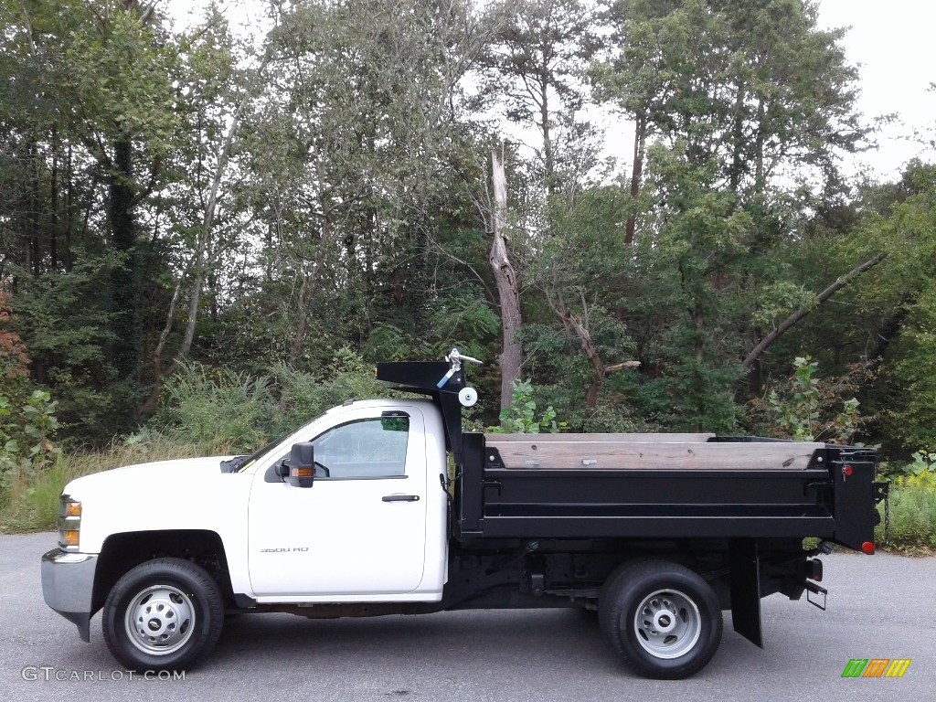 2016 Silverado 3500HD WT Regular Cab 4x4 Dump Truck - Summit White / Dark Ash/Jet Black photo #1