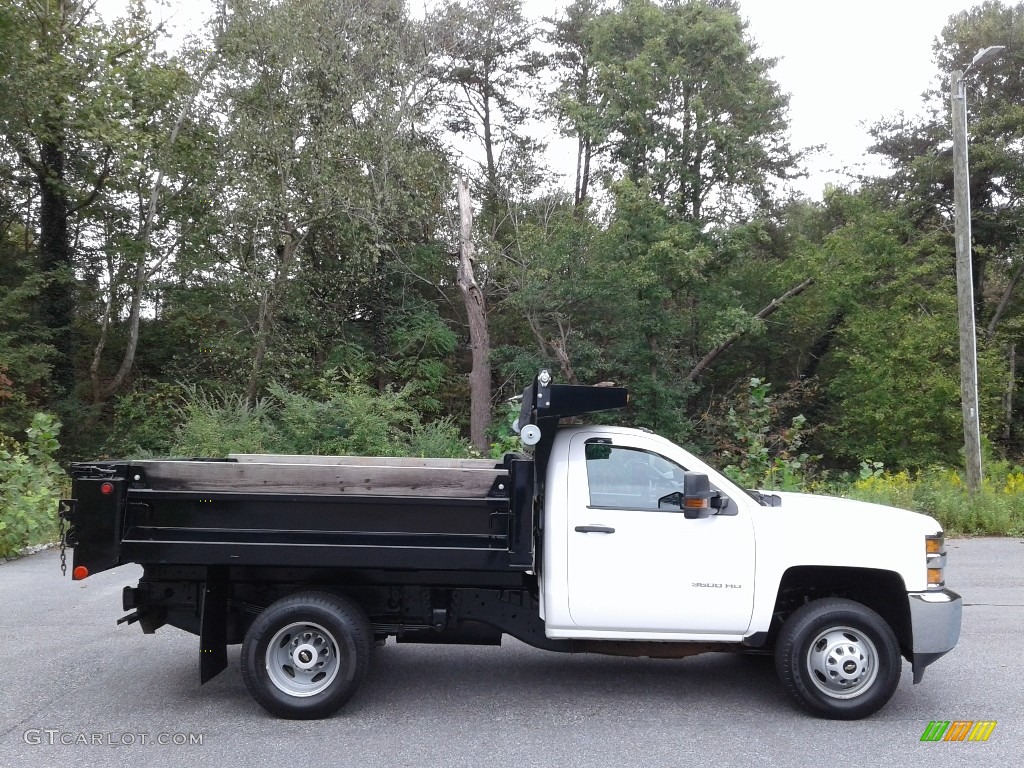 2016 Silverado 3500HD WT Regular Cab 4x4 Dump Truck - Summit White / Dark Ash/Jet Black photo #6