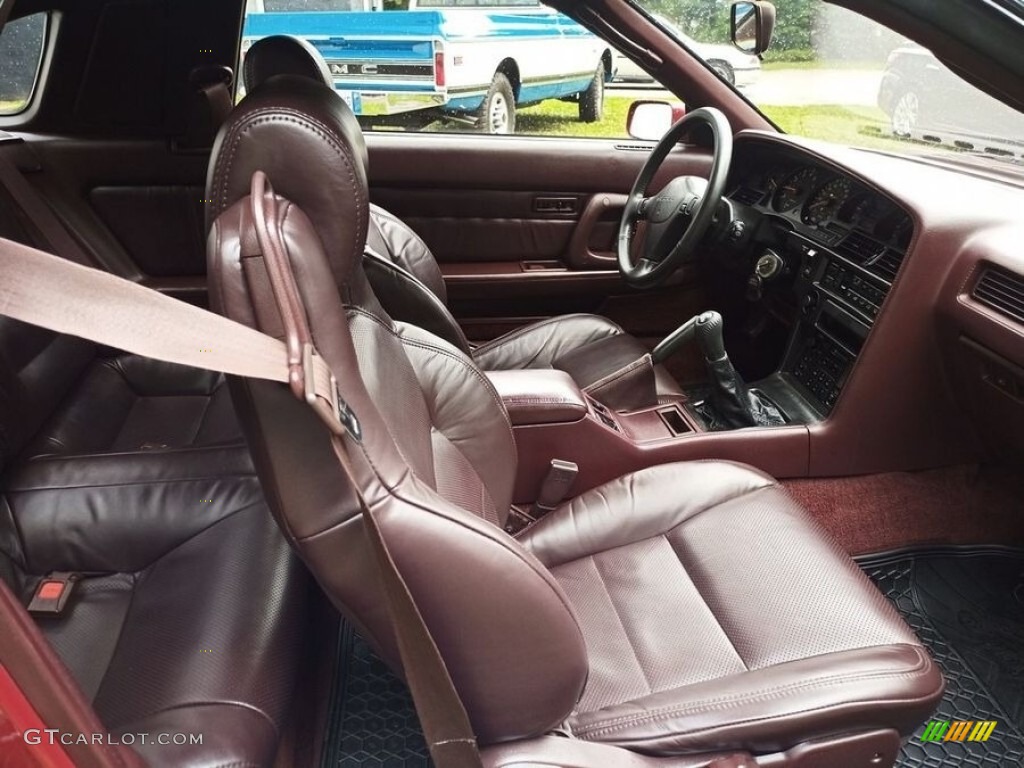 Burgundy Interior 1990 Toyota Supra Turbo Photo #143032012
