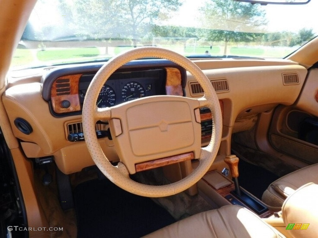 1990 Chrysler TC Convertible Tan Steering Wheel Photo #143033617
