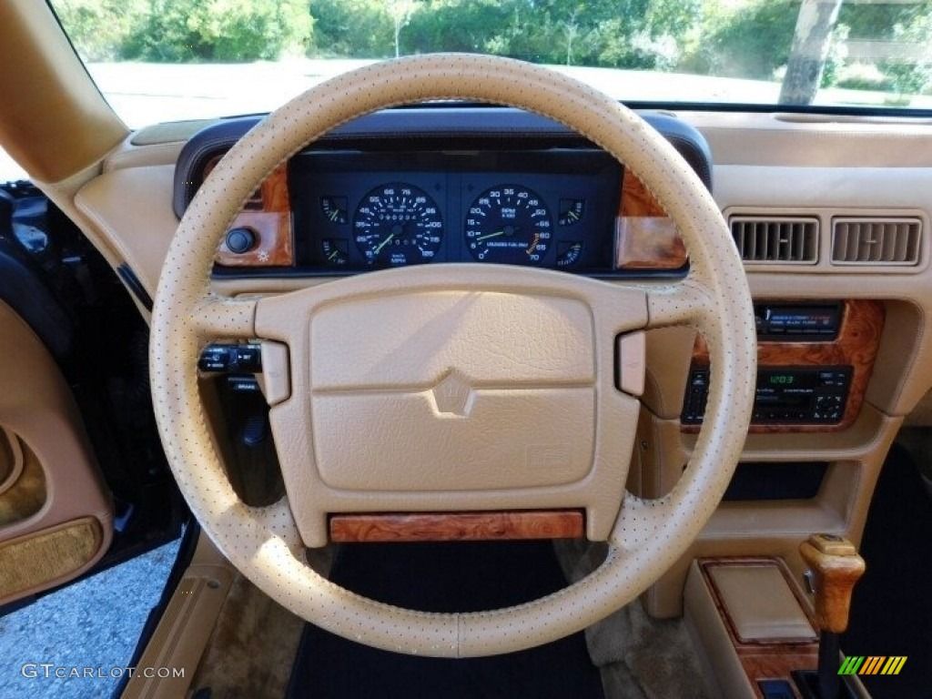 1990 Chrysler TC Convertible Tan Steering Wheel Photo #143033635