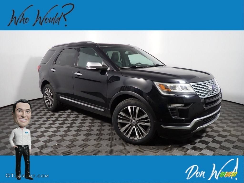 2018 Explorer Platinum 4WD - Shadow Black / Ebony Black photo #1