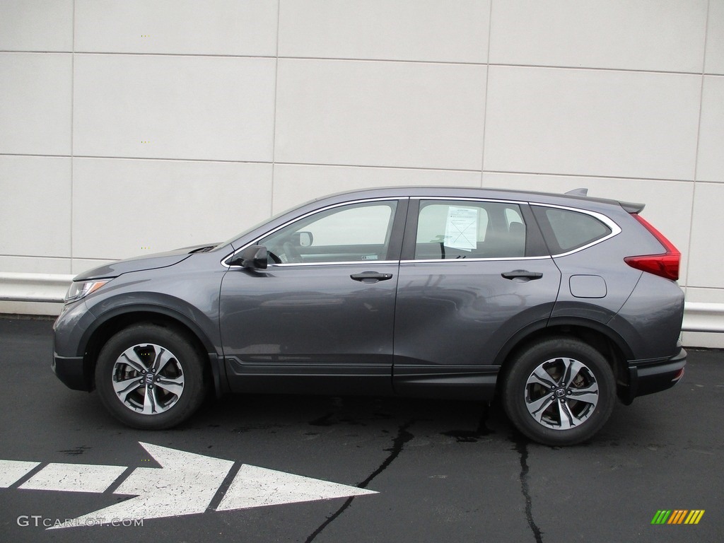 2018 CR-V LX AWD - Modern Steel Metallic / Black photo #2