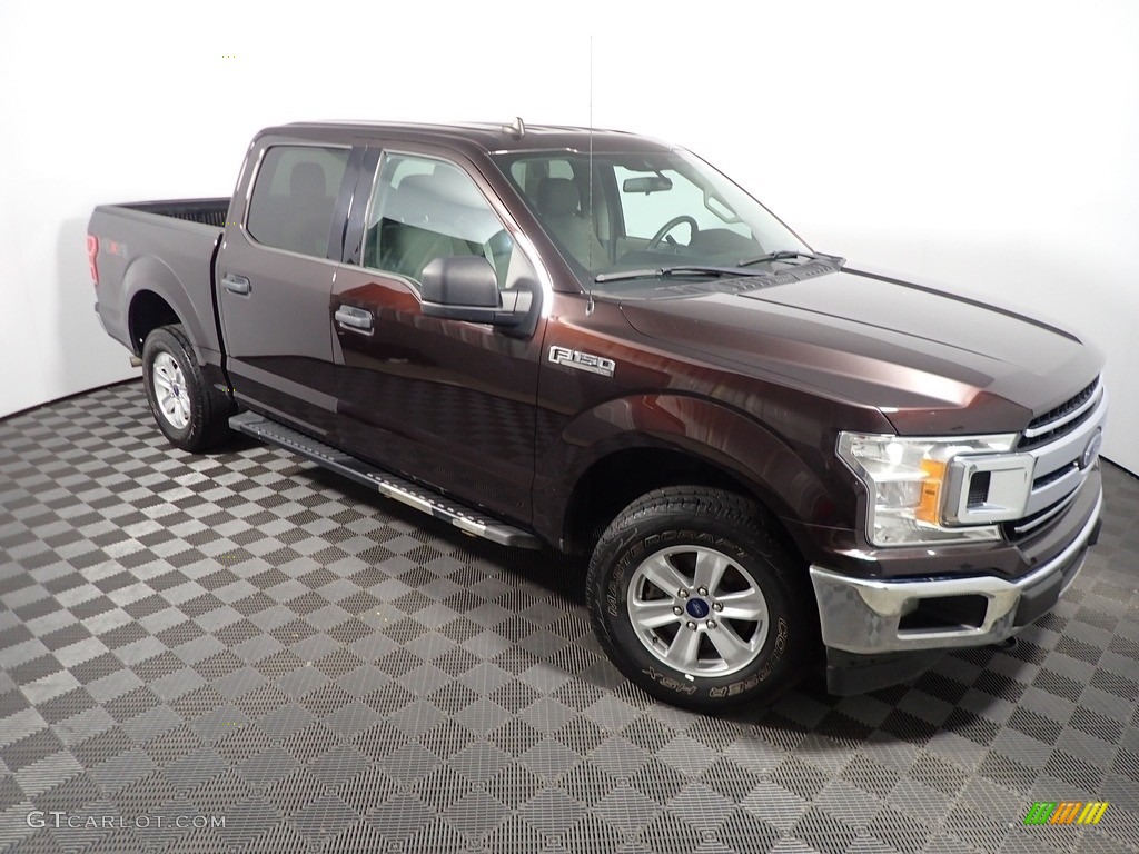2019 F150 XLT SuperCrew 4x4 - Magma Red / Earth Gray photo #1