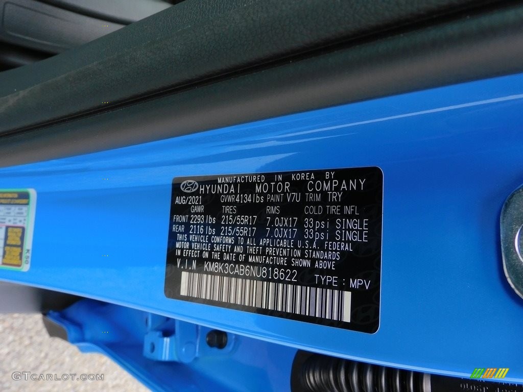 2022 Kona Color Code V7U for Blue Wave Photo #143040372