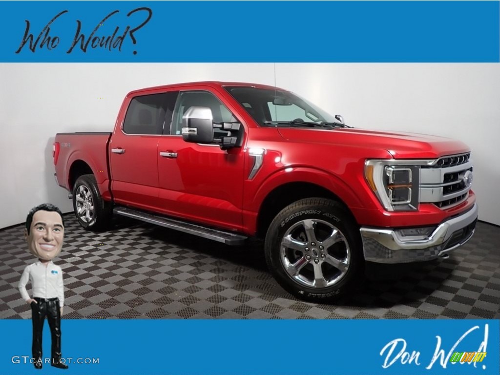 2021 F150 Lariat SuperCrew 4x4 - Rapid Red / Black photo #1