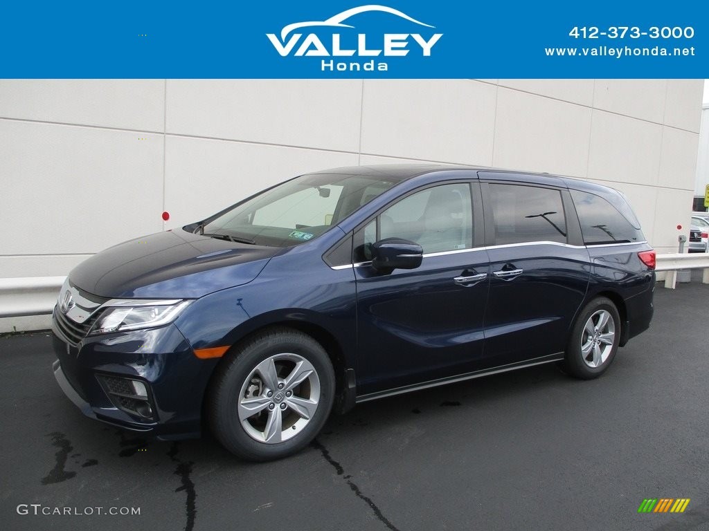 2019 Odyssey EX-L - Obsidian Blue Pearl / Gray photo #1