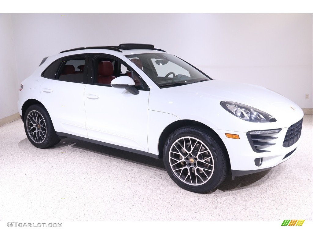 2018 Macan S - White / Black/Garnet Red photo #1