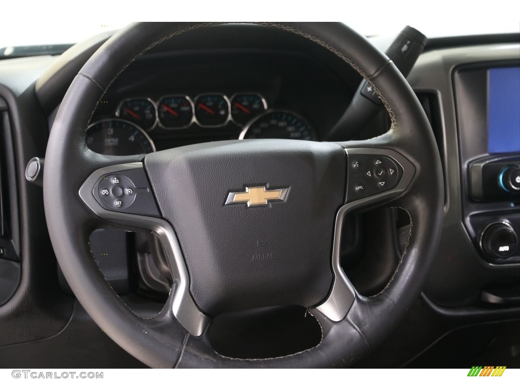 2016 Chevrolet Silverado 1500 LT Crew Cab 4x4 Jet Black Steering Wheel Photo #143044809