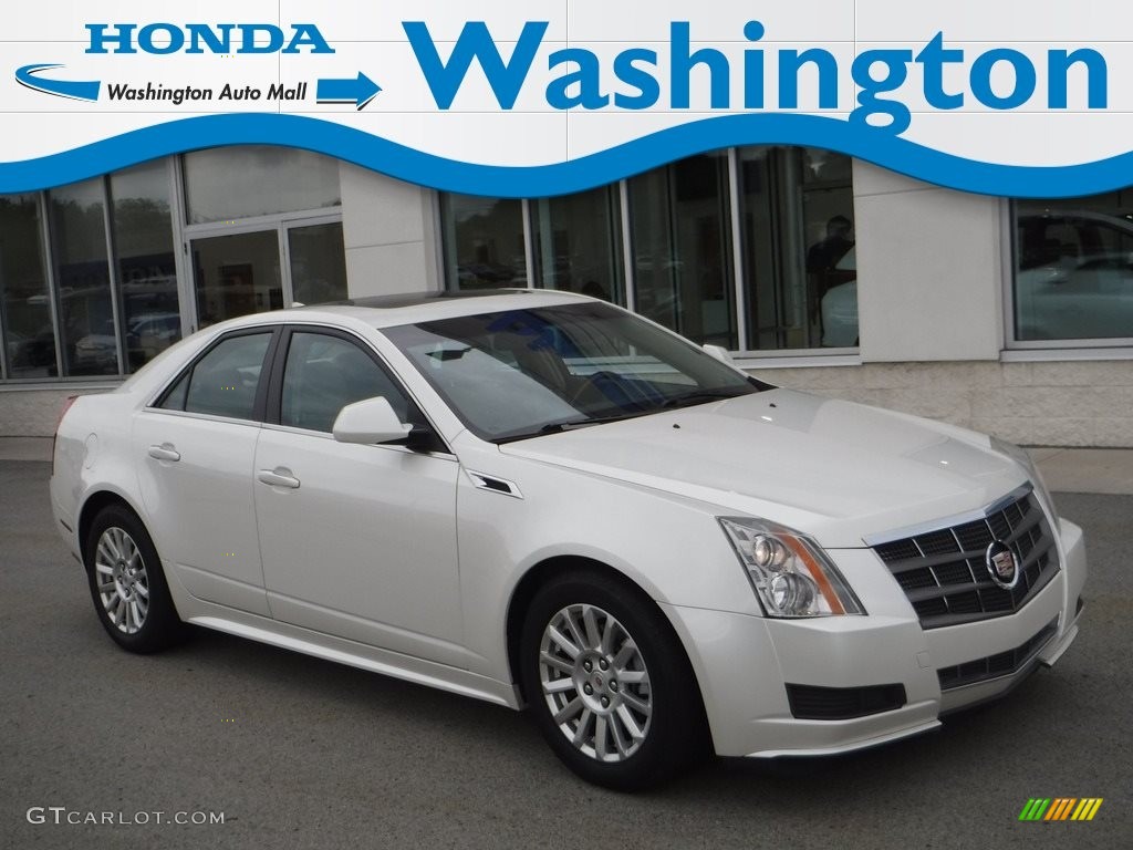 2011 CTS 4 3.0 AWD Sedan - White Diamond Tricoat / Light Titanium/Ebony photo #1