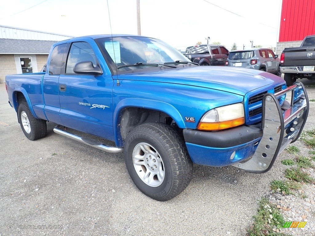 Intense Blue Pearl 2000 Dodge Dakota Sport Extended Cab 4x4 Exterior Photo #143047676