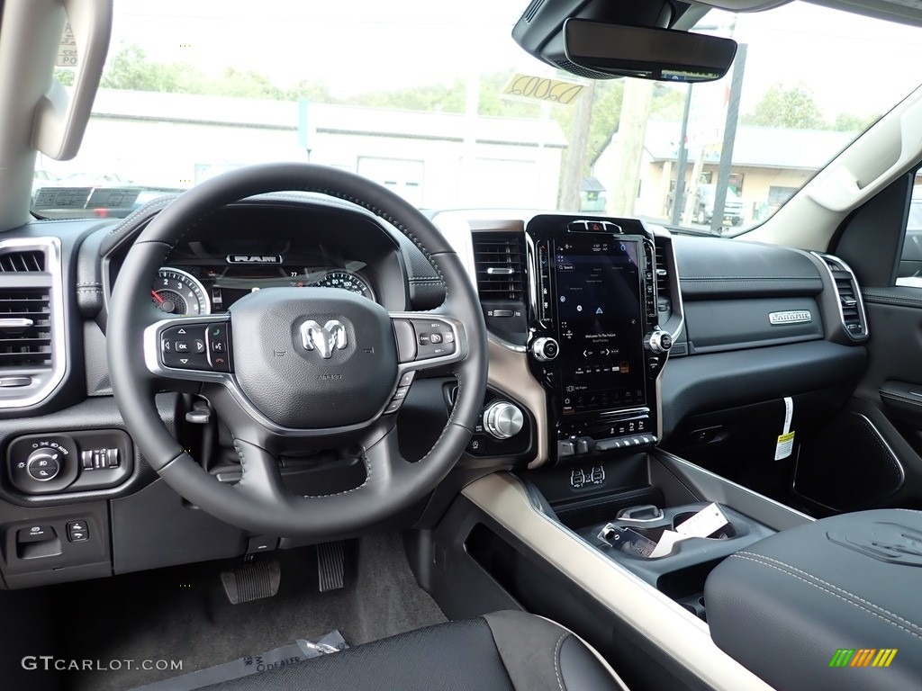 2022 Ram 1500 Laramie Crew Cab 4x4 Black Dashboard Photo #143048294