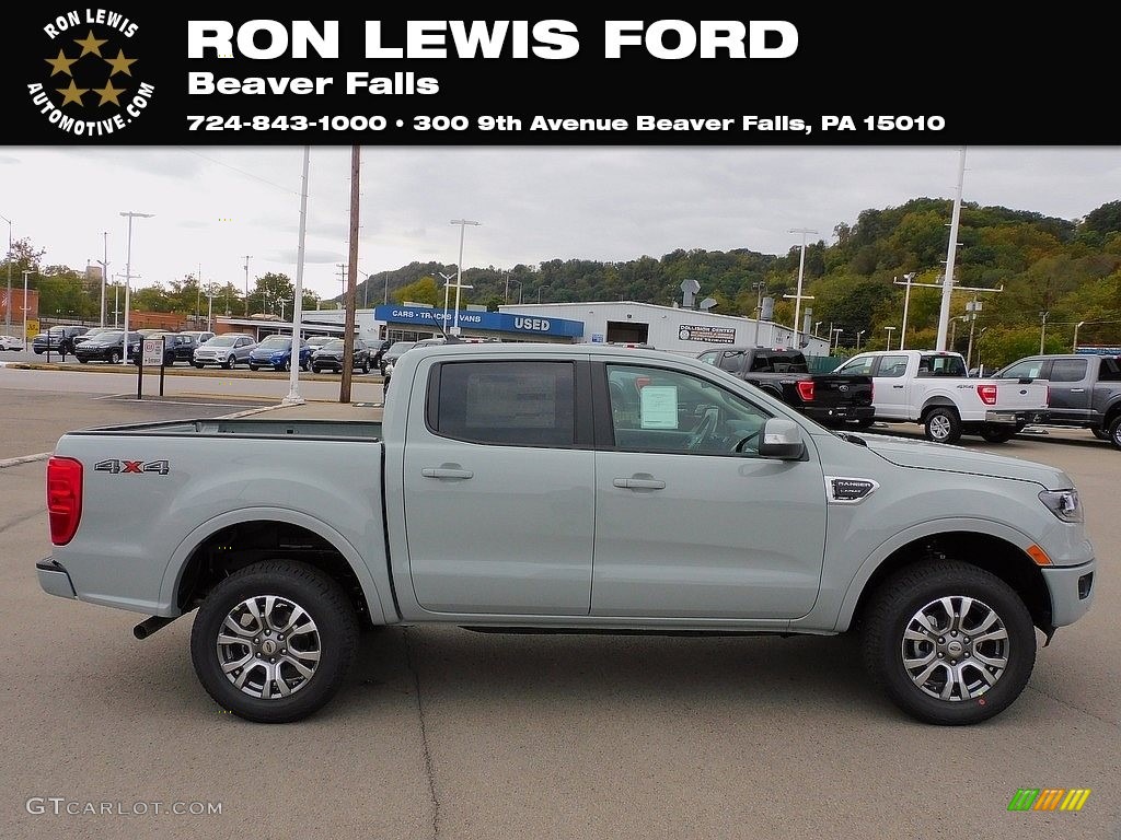2021 Ranger Lariat SuperCrew 4x4 - Cactus Gray Metallic / Ebony photo #1