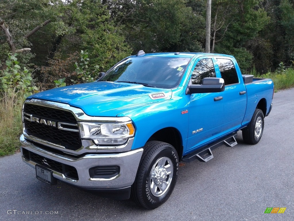 2021 2500 Tradesman Crew Cab 4x4 - Hydro Blue Pearl / Black photo #3