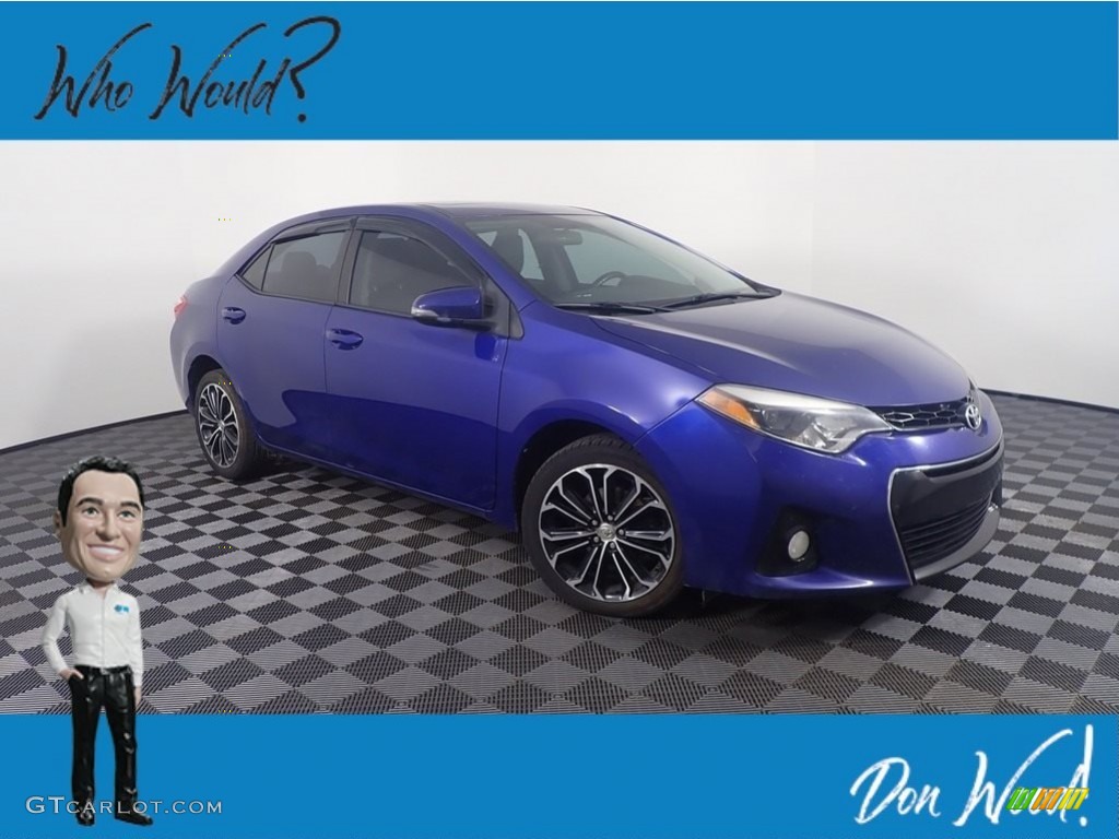 2014 Corolla S - Blue Crush Metallic / Black photo #1