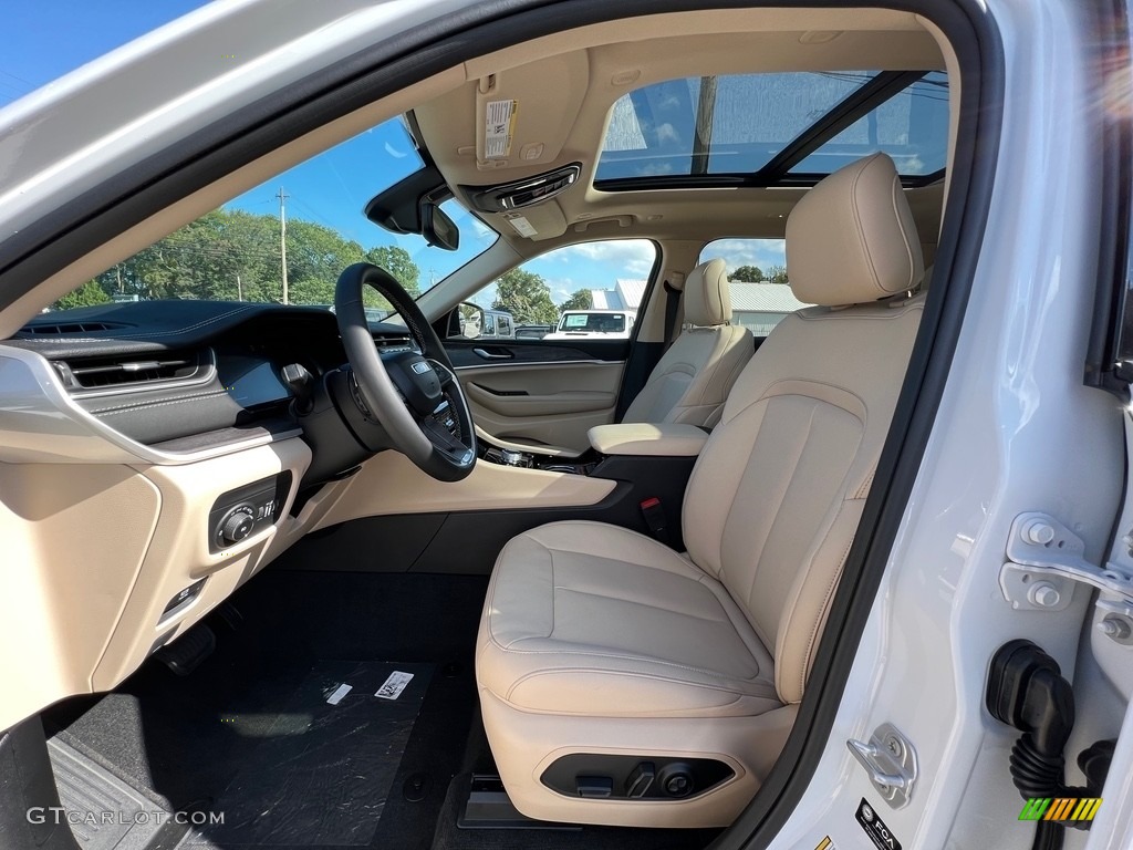 Global Black/Wicker Beige Interior 2021 Jeep Grand Cherokee L Limited 4x4 Photo #143051039