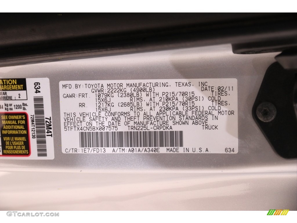 2011 Tacoma SR5 Access Cab - Silver Streak Mica / Graphite Gray photo #14