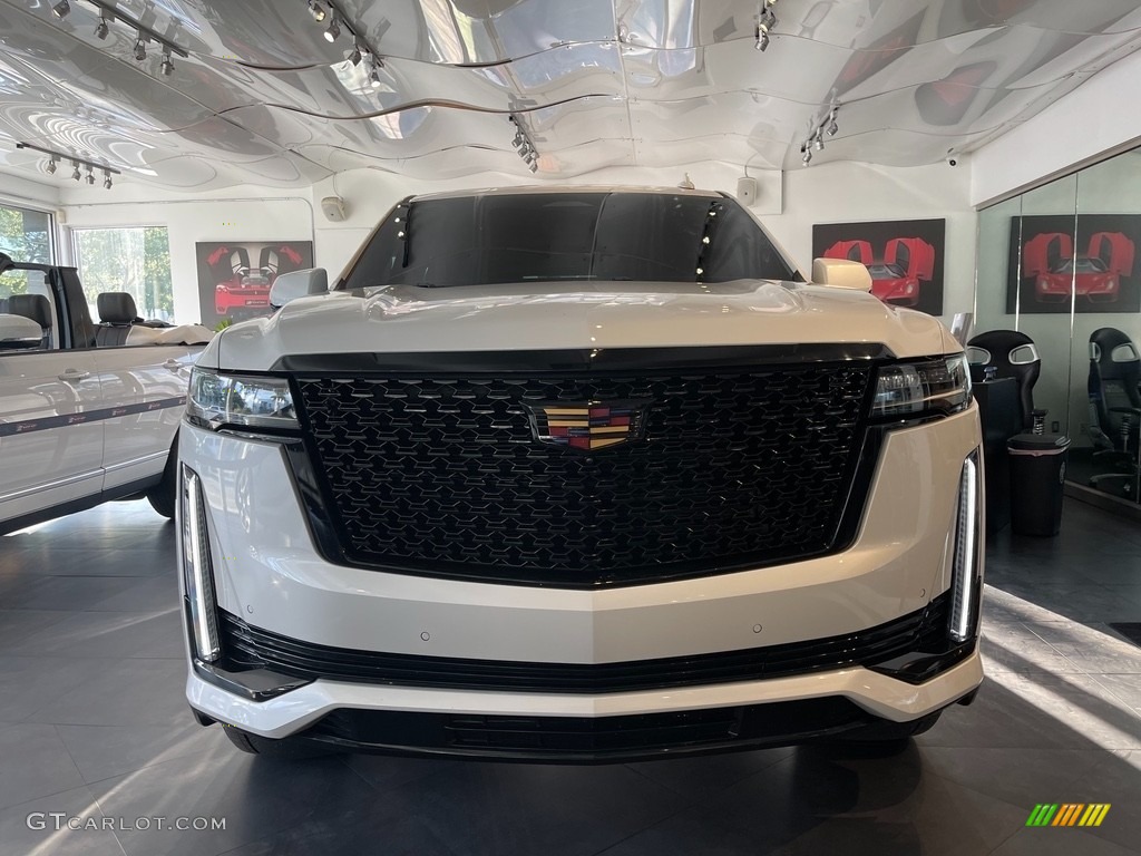 2021 Escalade Premium Luxury 4WD - Crystal White Tricoat / Brandy/Very Dark Atmosphere photo #1