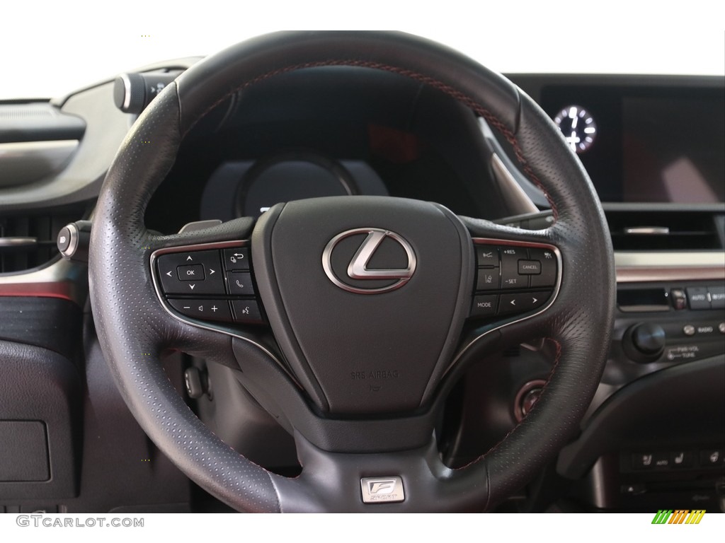 2020 Lexus ES 350 F Sport Circuit Red Steering Wheel Photo #143052371