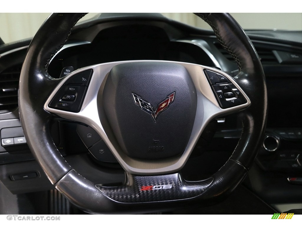 2016 Chevrolet Corvette Z06 Coupe Jet Black Steering Wheel Photo #143054681