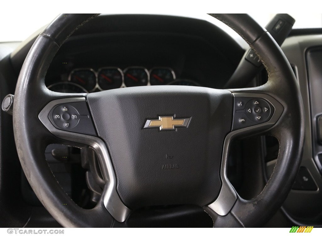 2016 Chevrolet Silverado 2500HD LT Crew Cab 4x4 Jet Black Steering Wheel Photo #143055296